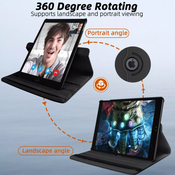 For iPad Air 4 Air 5 Case 10.9 inch 360 Degrees Rotating PU Leather Cover 360 - Image 5