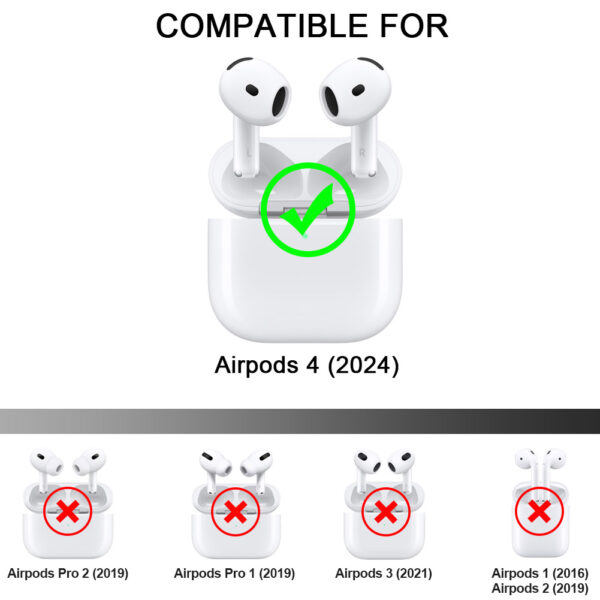 For Apple AirPods 4th 2024 TPU Silicon Case Cover - Image 2