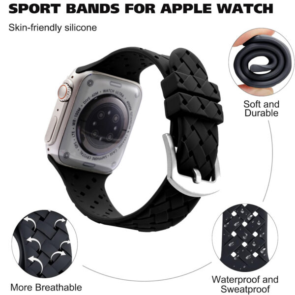 38mm 40mm 41mm Soft Silicone Sport Replacemen Bands For Apple Watch Series - Image 4