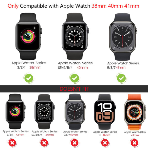 38mm 40mm 41mm Braided Solo Loop Band and Case Cover For Apple Watch Series - Image 2