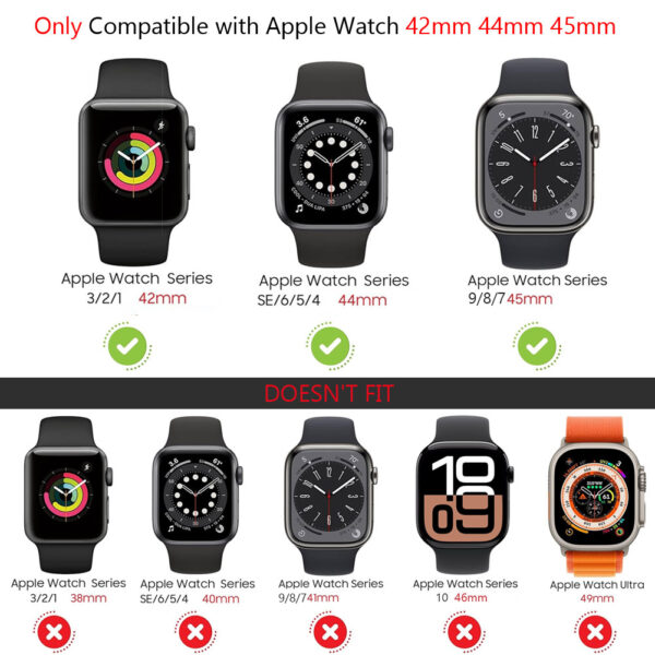 42mm 44mm 45mm Braided Solo Loop Band and Case Cover For Apple Watch Series - Image 2
