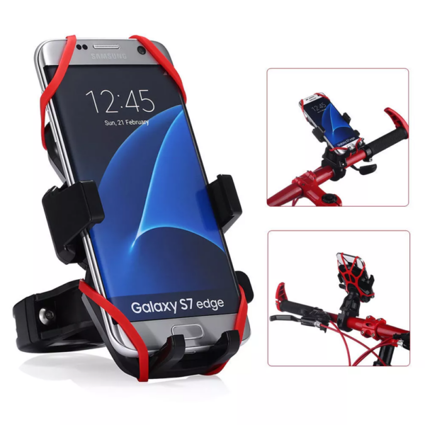 Phone Holder Handlebar Mount, for Motorcycle MTB Bike Bicycle GPS, with Silicone Stretch Net Clip, BKMT01 - Image 2
