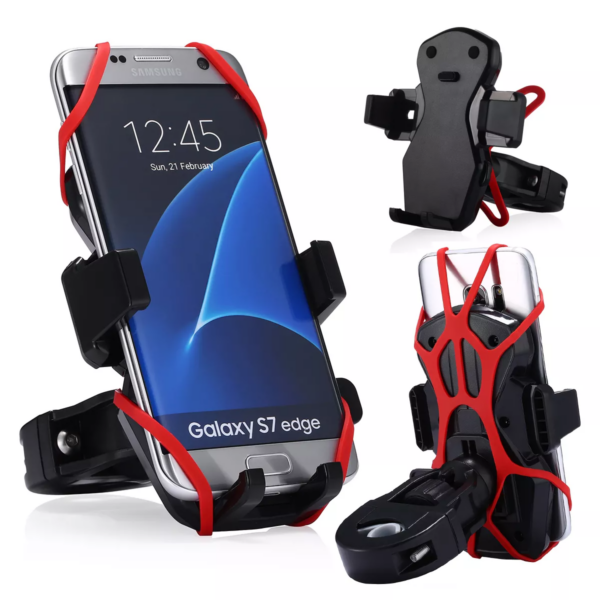 Phone Holder Handlebar Mount, for Motorcycle MTB Bike Bicycle GPS, with Silicone Stretch Net Clip, BKMT01 - Image 5