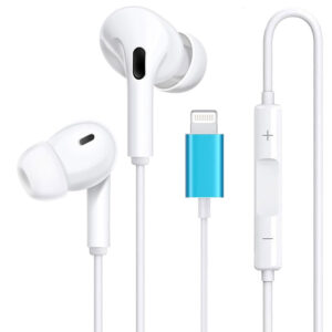 Wired Earbuds with Lighting Connector, In-Ear Headphones Earphones, Built-in Remote to Control Music/Phone Calls/Volume, Noise Canceling