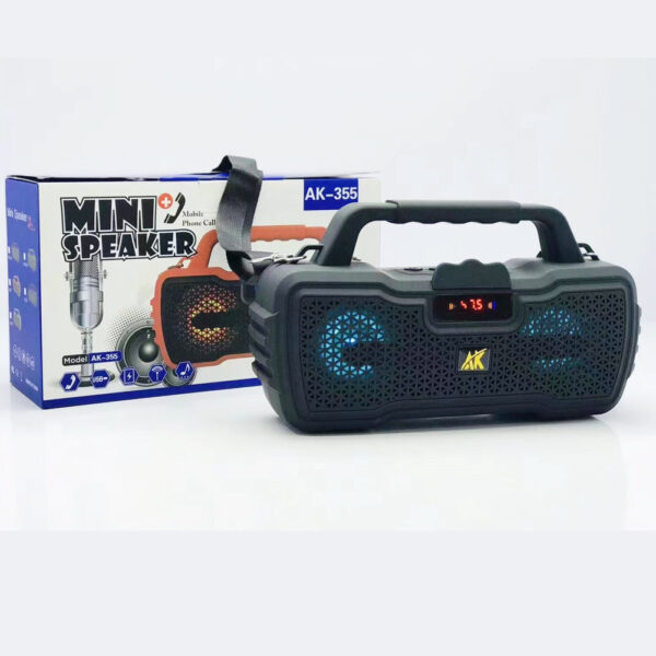 Portable Bluetooth Speakers with Straps, RGB Lights, without Kalack and Microphone, AK355 - Image 3
