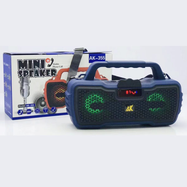 Portable Bluetooth Speakers with Straps, RGB Lights, without Kalack and Microphone, AK355 - Image 4