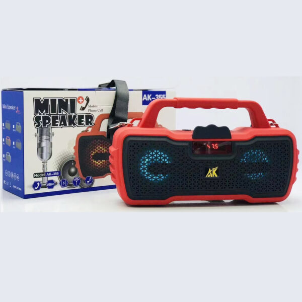 Portable Bluetooth Speakers with Straps, RGB Lights, without Kalack and Microphone, AK355 - Image 6