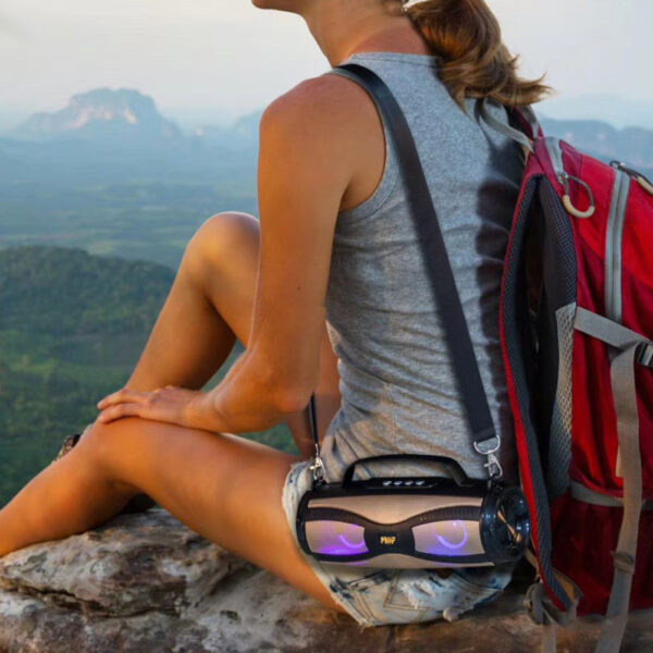 Portable Bluetooth Wireless Speakers with Straps, RGB Lights, without Kalack and Microphone, MF208 - Image 2
