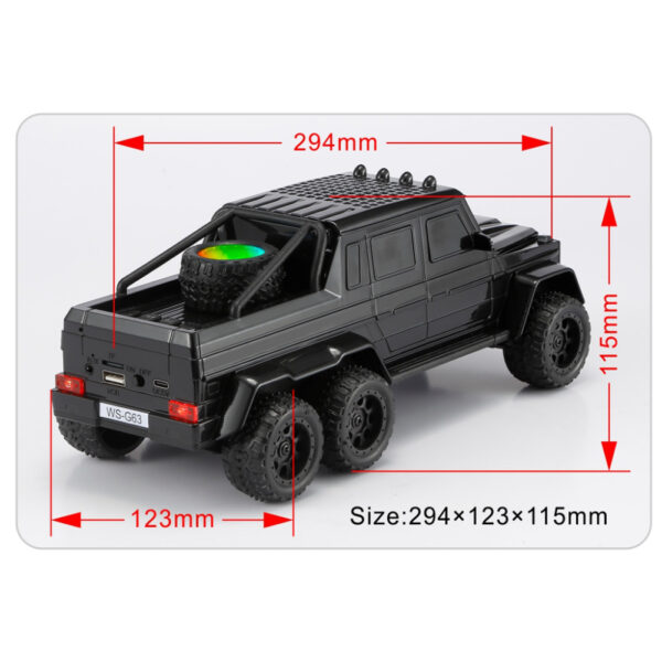 Portable Bluetooth Wireless Speakers, Fashion Cool Car Style, RGB Lights, without Kalack and Microphone, WSG63 - Image 3