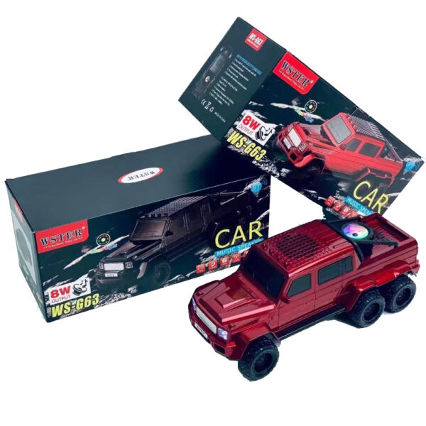 Portable Bluetooth Wireless Speakers, Fashion Cool Car Style, RGB Lights, without Kalack and Microphone, WSG63 - Image 4