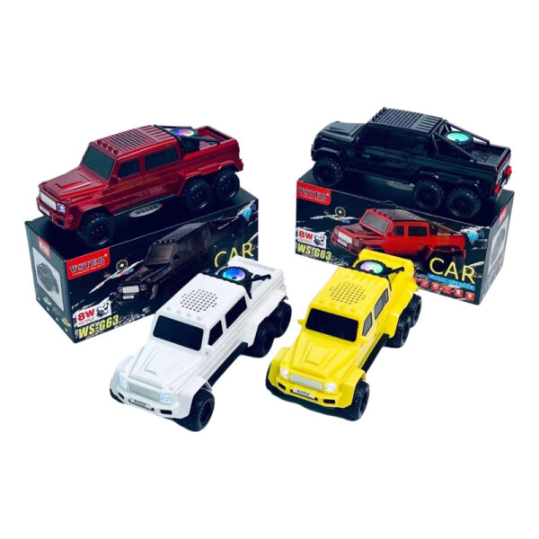 Portable Bluetooth Wireless Speakers, Fashion Cool Car Style, RGB Lights, without Kalack and Microphone, WSG63 - Image 5
