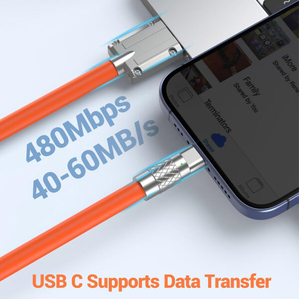 4ft / 1.2m 3 in 1 Multi Charger Cable Data Sync Cord with 3 different port Lighting/Type-C/Micro - Image 6