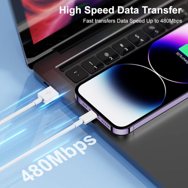 3.3ft / 1m Lightning to USB-A Charger Cable iPhone Data Sync Cord B Grade - Image 6