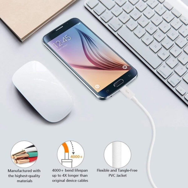 3.3ft / 1m USB-A to Micro V8 Charger Cable Android Data Sync Cord B Grade - Image 6