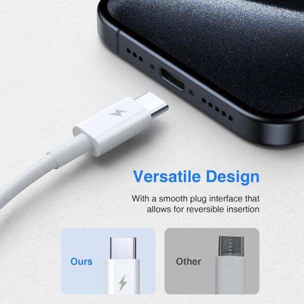 10ft / 3m USC-C to USB-A Fast Charger Cable Type C Quick Data Sync Cord - Image 6