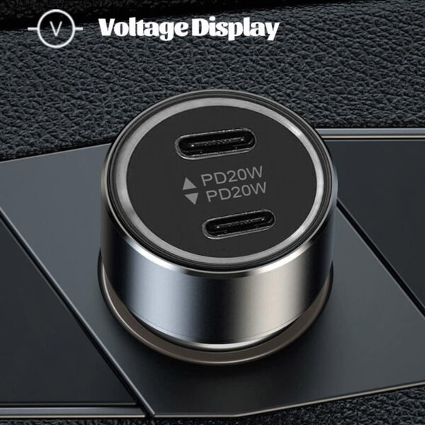 Car Charger Automobile Cigarette Adaptor, Dual USB-C Type C Port PD 20W Fast Charging - Image 6