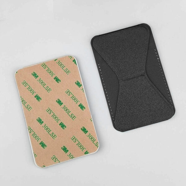 Cell Phone Stick-on ID Credit Card Holder with Stand Wallet Sleeve Pouch - Image 3