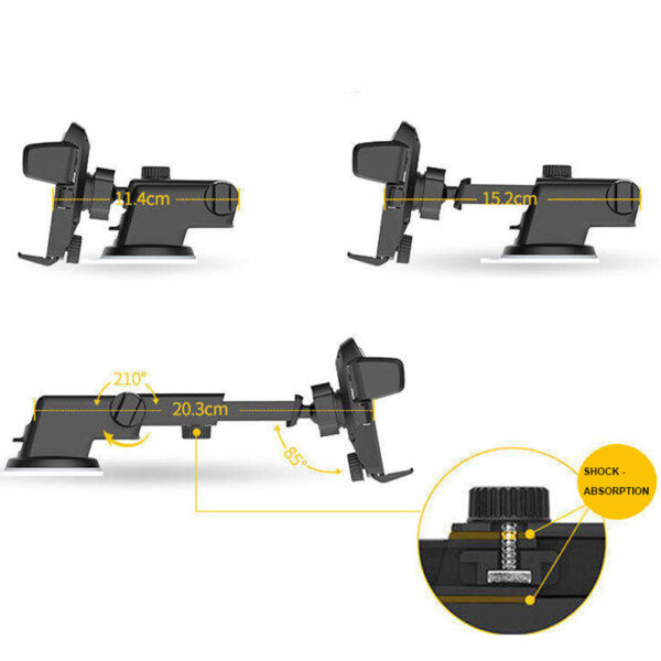 Car Phone Holder Mount for Car Windshield Dashboard CHD03 - Image 3