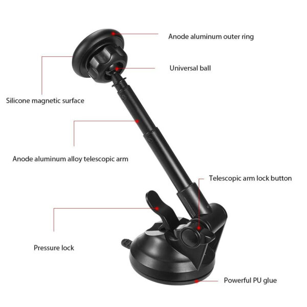 Car Magnetic Phone Holder Mount for Car Windshield Dashboard CHD08 - Image 6