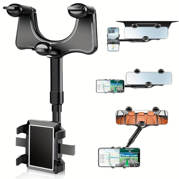 Car Phone Holder Mount, Multifunctional for Car Rearview Mirror / Desk Stand CHD14-MIR01 - Image 2
