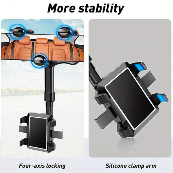 Car Phone Holder Mount, Multifunctional for Car Rearview Mirror / Desk Stand CHD14-MIR01 - Image 8