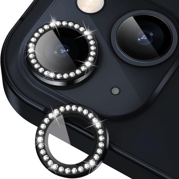 For iPhone 13 Bling Rhinestones Camera Lens Tempered Glass Screen Protector CMA001 - Image 4