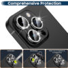 For iPhone 15 Pro Max Bling Rhinestones Camera Lens Tempered Glass Screen Protector CMA001 - Image 5