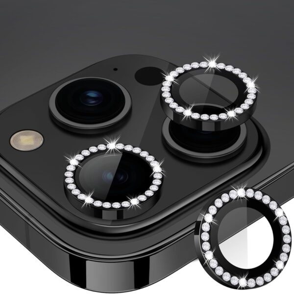 For iPhone 16 Pro Bling Rhinestones Camera Lens Tempered Glass Screen Protector CMA001 - Image 3