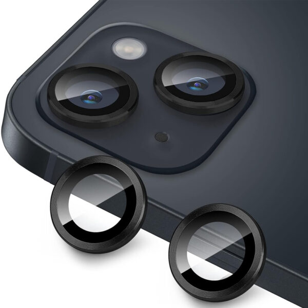 For iPhone 15 Metal Ring Camera Lens Tempered Glass Screen Protector CMA002 - Image 2