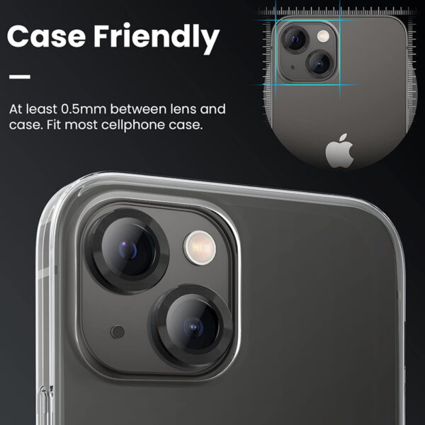 For iPhone 15 Plus Metal Ring Camera Lens Tempered Glass Screen Protector CMA002 - Image 7