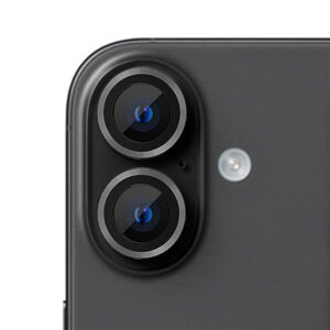 For iPhone 16 Metal Ring Camera Lens Tempered Glass Screen Protector CMA002