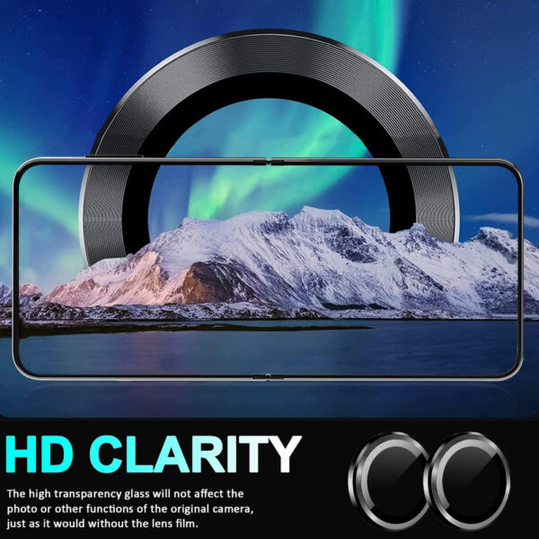 For iPhone 16 Metal Ring Camera Lens Tempered Glass Screen Protector CMA002 - Image 8