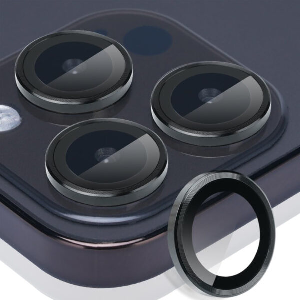 For iPhone 16 Pro Max Metal Ring Camera Lens Tempered Glass Screen Protector CMA002 - Image 3