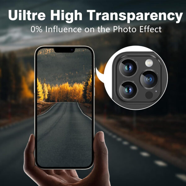 For iPhone 16 Pro Max Metal Ring Camera Lens Tempered Glass Screen Protector CMA002 - Image 5