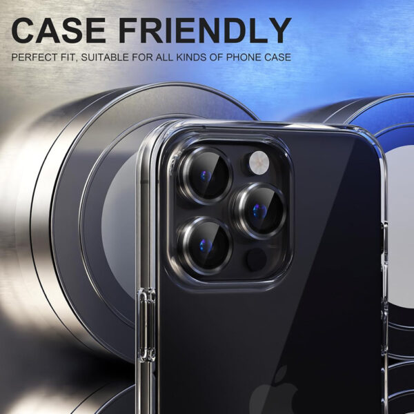 For iPhone 16 Pro Max Metal Ring Camera Lens Tempered Glass Screen Protector CMA002 - Image 6