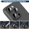 For iPhone 16 Pro Metal Ring Camera Lens Tempered Glass Screen Protector CMA002 - Image 4