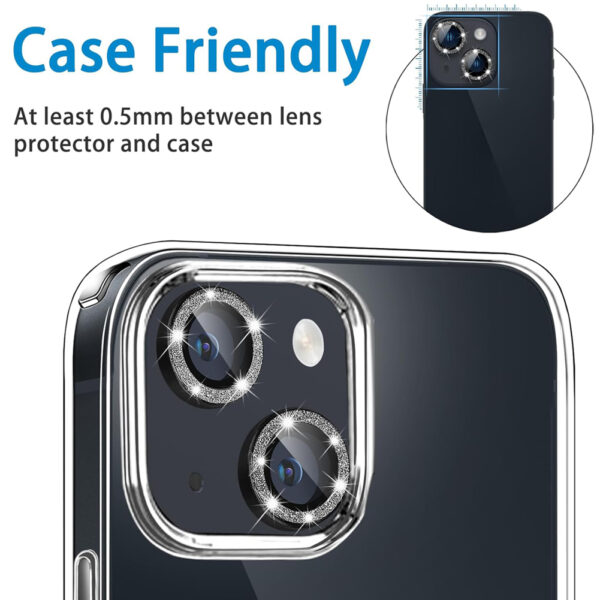 For iPhone 13 Glitter Sparkle Tempered Glass Camera Lens Protector CMA003 - Image 7