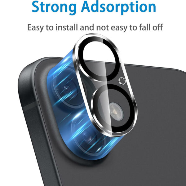 For iPhone 16 Plus Camera Lens Tempered Glass Screen Protector - Image 4