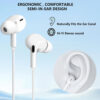 Wired Earbuds with USB-C Connector, In-Ear Headphones Earphones with Type-C Plug, Built-in Remote to Control Music/Phone Calls/Volume, Noise Canceling - Image 2