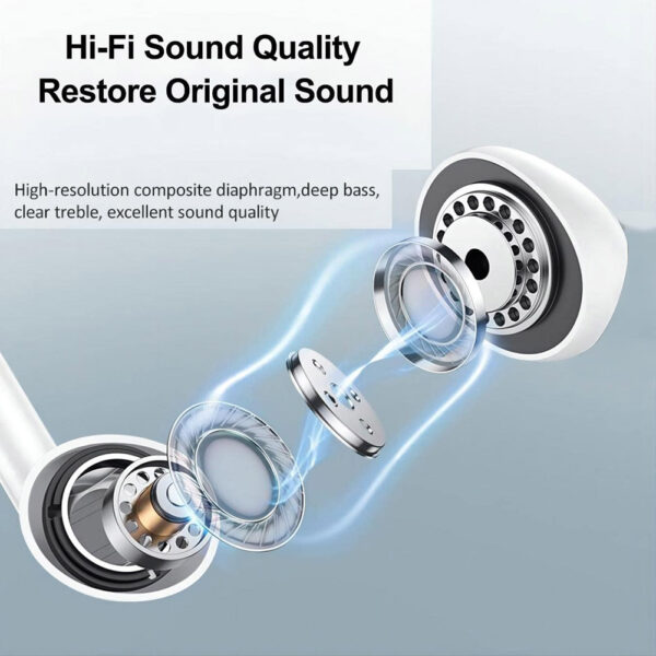 Wired Earbuds with USB-C Connector, In-Ear Headphones Earphones with Type-C Plug, Built-in Remote to Control Music/Phone Calls/Volume, Noise Canceling - Image 4