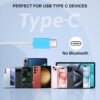 Wired Earbuds with USB-C Connector, In-Ear Headphones Earphones with Type-C Plug, Built-in Remote to Control Music/Phone Calls/Volume, Noise Canceling - Image 7
