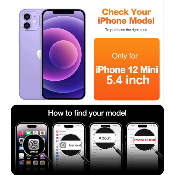 For iPhone 12 Mini Case Leather Flip Wallet Cover FWC100 - Image 2