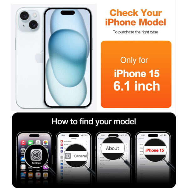 For iPhone 15 Case Leather Flip Wallet Cover FWC134 - Image 2