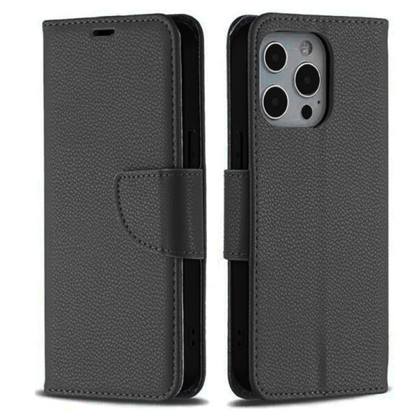 For iPhone 15 Pro Max Case Leather Flip Wallet Cover FWC134