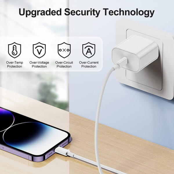 Single Type C Port 20W Wall Charger Home Power Adapter Cube A Grade - Image 3