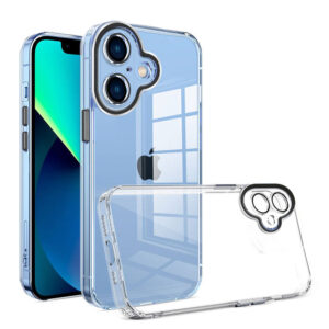 For iPhone 16 Plus Case with Camera Protective Clear Hard Cover HDL124