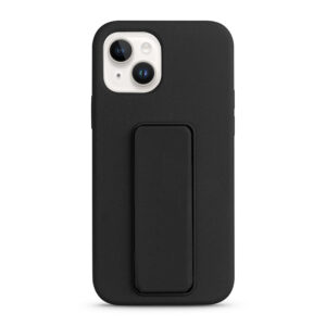 For iPhone 14 Case with Magnetic Fold Stand PU Hard Cover HDL127