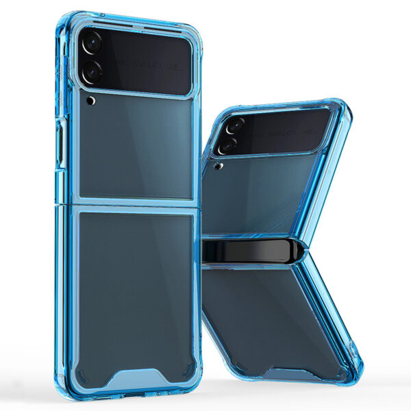 For Galaxy Z Flip4 Case 2 in 1 Clear Acrylic Hard Cover HDL131