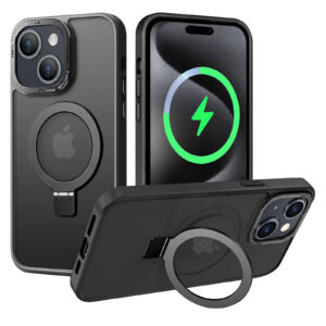 For iPhone 13 Case with Magsafe Charging Stand Matt Hard Cover HDL138