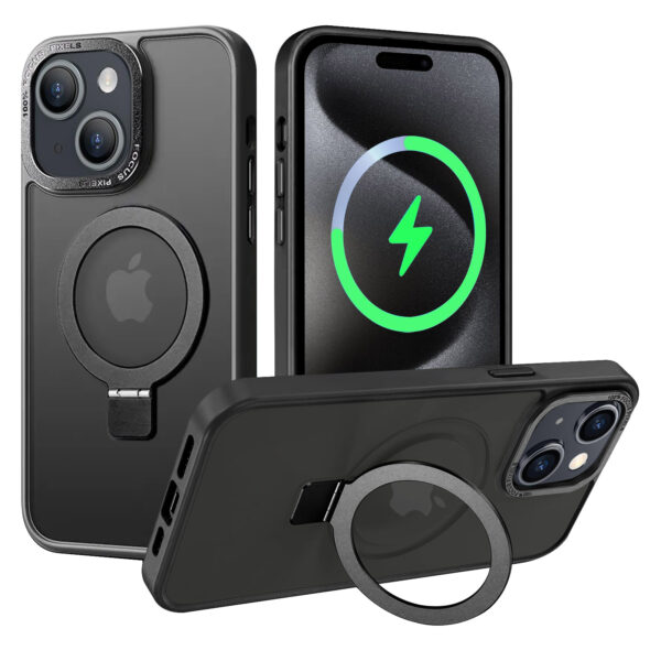 For iPhone 13 Case with Magsafe Charging Stand Matt Hard Cover HDL138